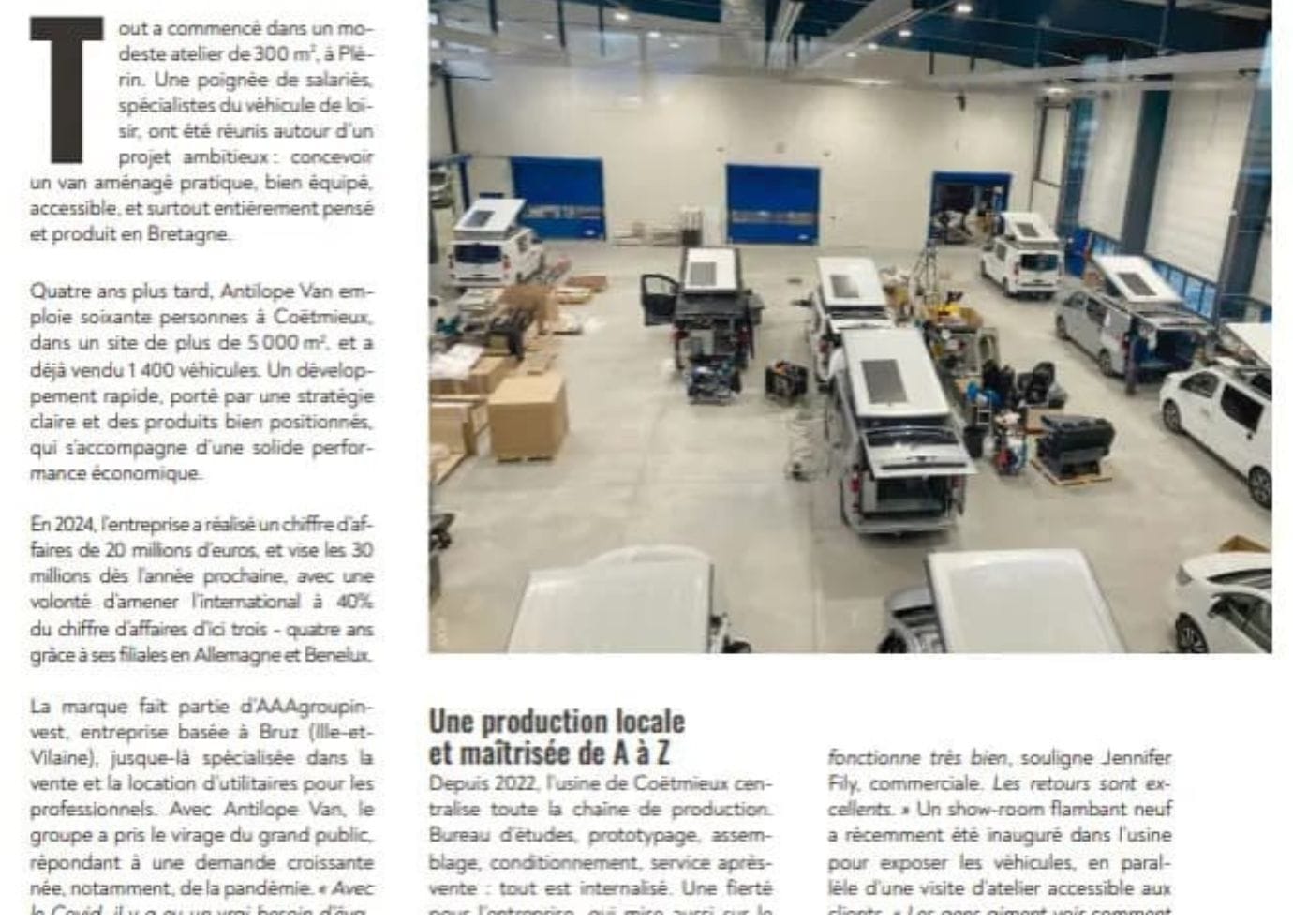 MAGAZINE 7 JOURS Usine ANTILOPE VAN