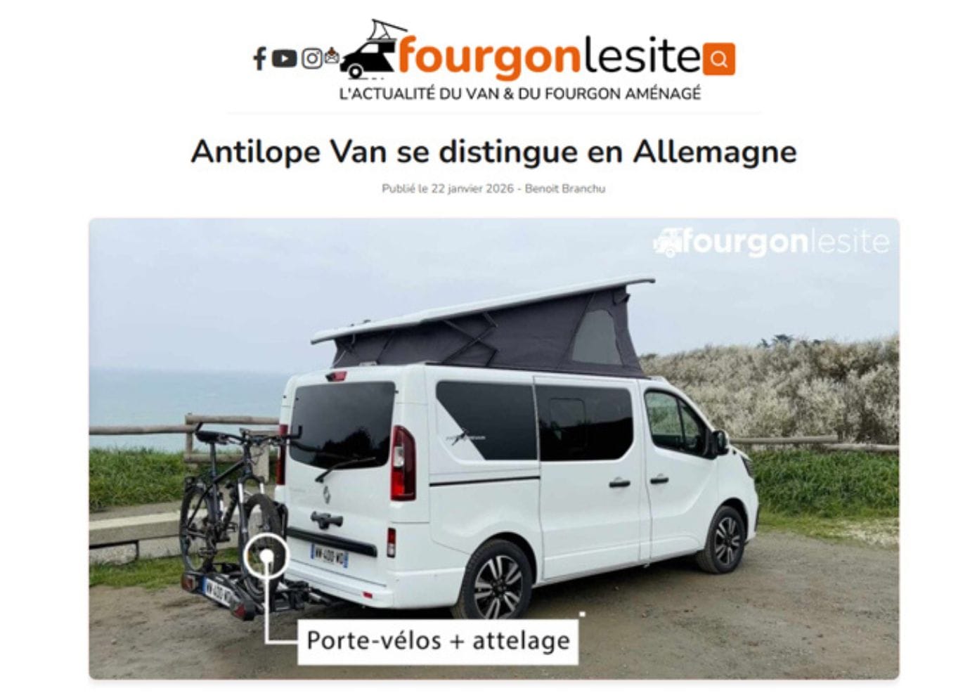 Antilope Van se distingue en Allemagne