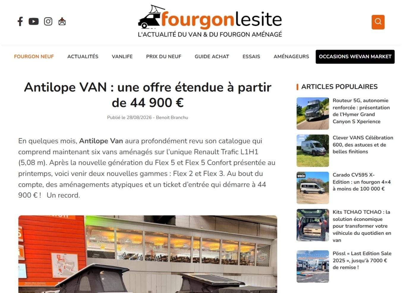 Antilope van Nouvelles gammes Flex 2 et Flex 3