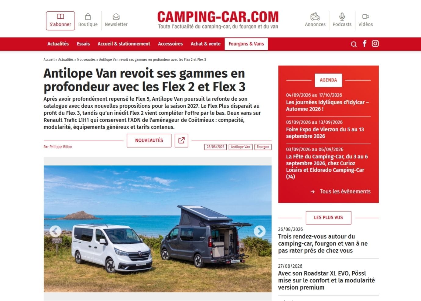 Antilope Van revoit ses gammes en profondeur avec les Flex 2 et Flex 3