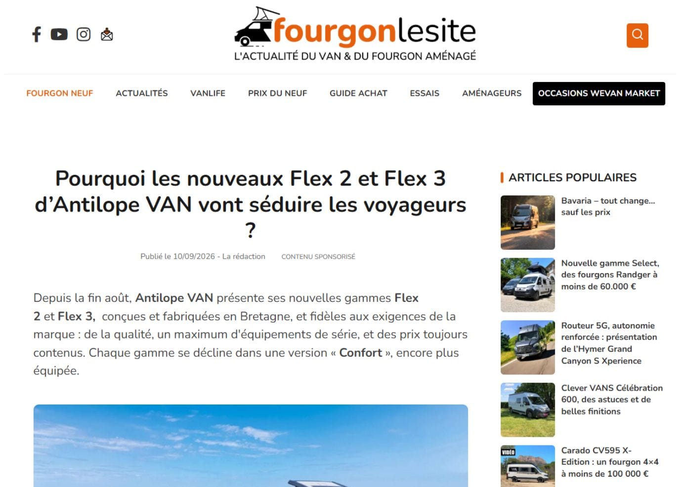 Pourquoi les nouveaux Flex 2 et Flex 3 d’Antilope VAN vont séduire les voyageurs ?