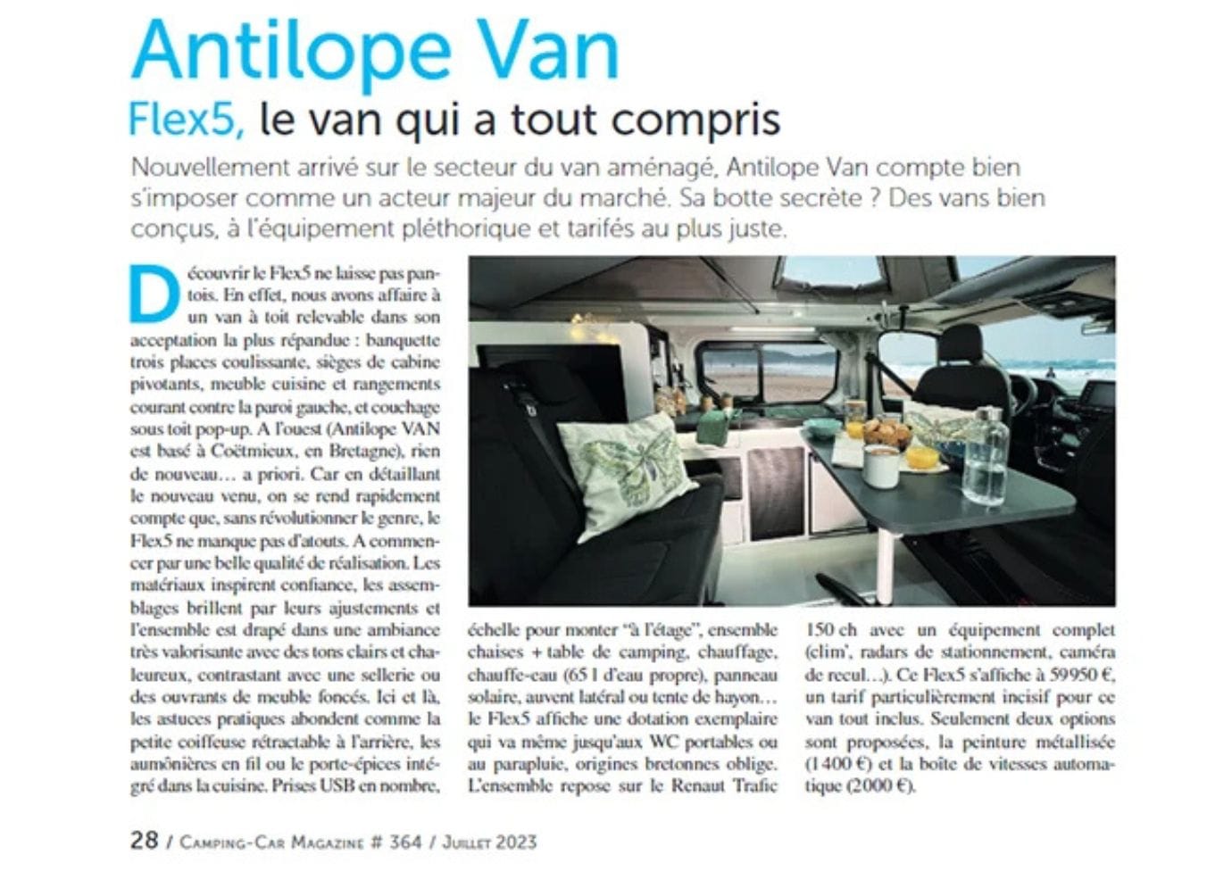Antilope Van Flex 5 Camping-Car print