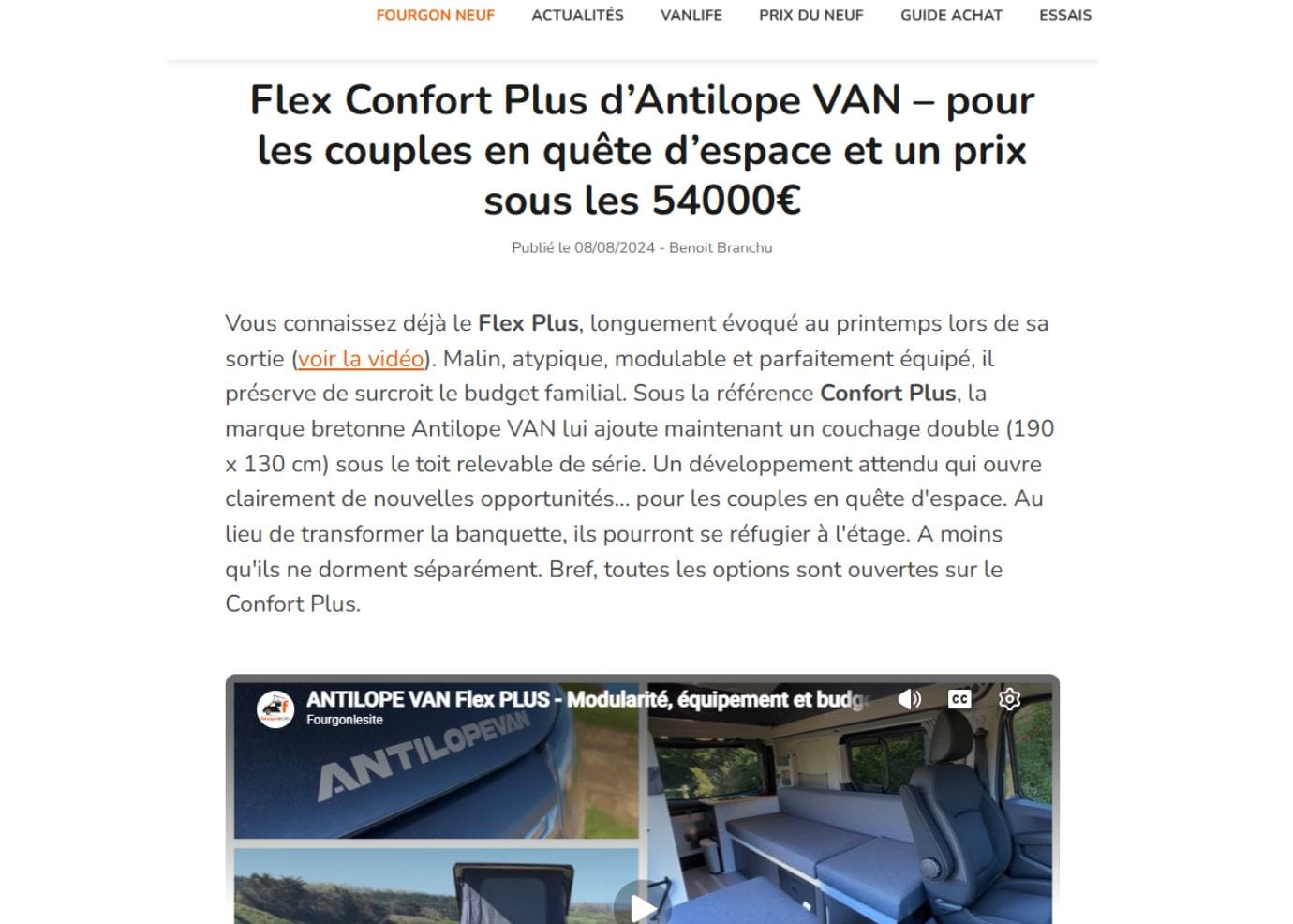 FOURGONLESITE Flex PLUS